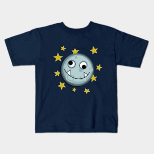 Captain Tusktooth in the Moon Kids T-Shirt